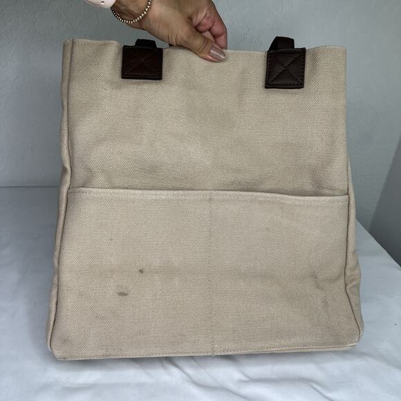 Restoration Hardware Large Canvas Tote Made in India Body 100% Cotton, Practical - Picture 7 of 11
